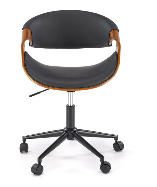 Fotoliu de birou Balbo (negru + nuc)