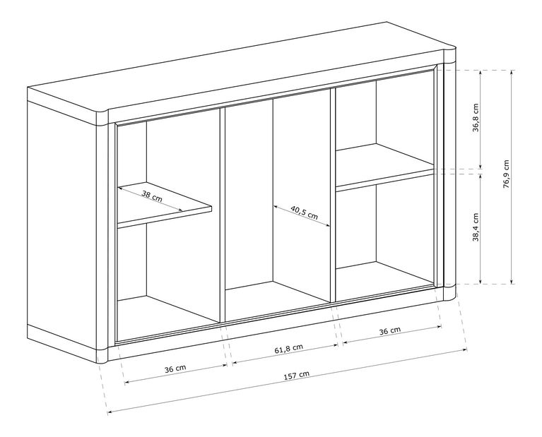 Comodă Douglas 01 (Stejar trufă)