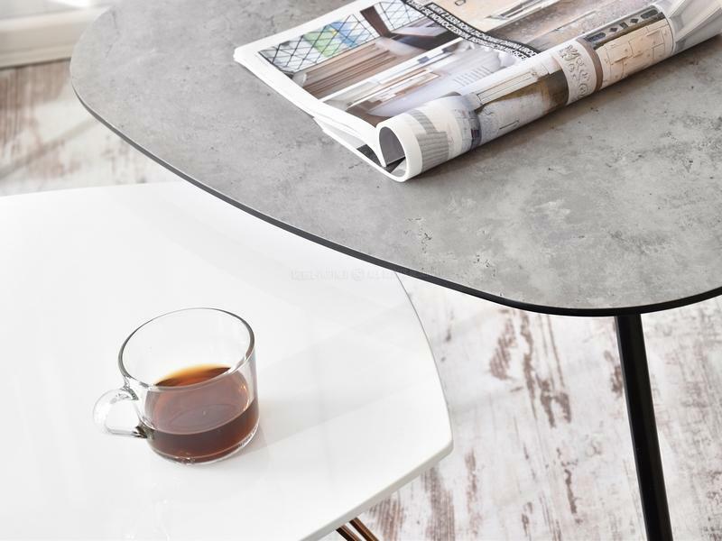 Măsuță de cafea Rossi Zest Xl (alb + negru)