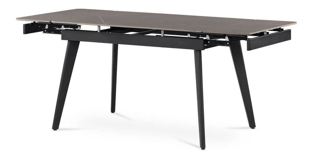 Masă sufragerie extensibilă Hildebranda (gri marmură) (pentru 4-6 persoane)