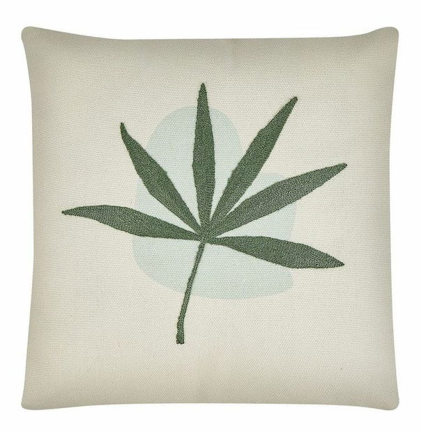 Sada 2 ozdobných vankúšov 45 x 45 cm Dvala (béžová + zelená)