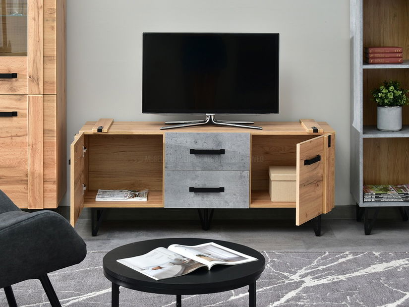 Nappali fal Suspendera SH07 (tölgy + fekete)