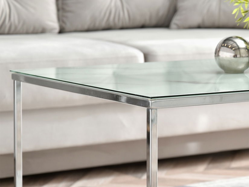 Stolić za kavu Bella Xl (bijela + krom)