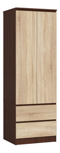 Šatníková skriňa Suman (wenge + dub sonoma)