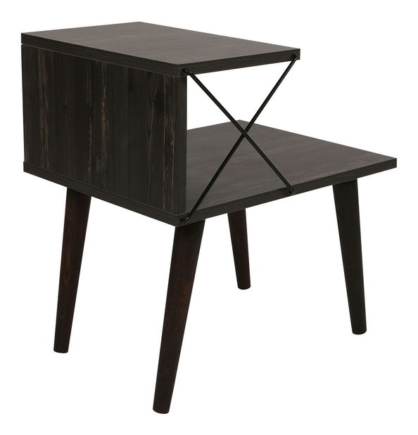 Noćni stolić Crossline (tamnosmeđa)