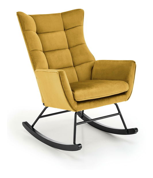 Fotelja za ljuljanje Bazal (boja senfa)