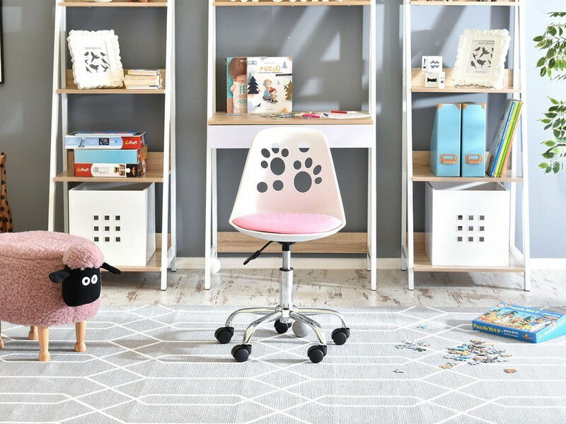 Detská stolička Footy (ružová + chrómová)