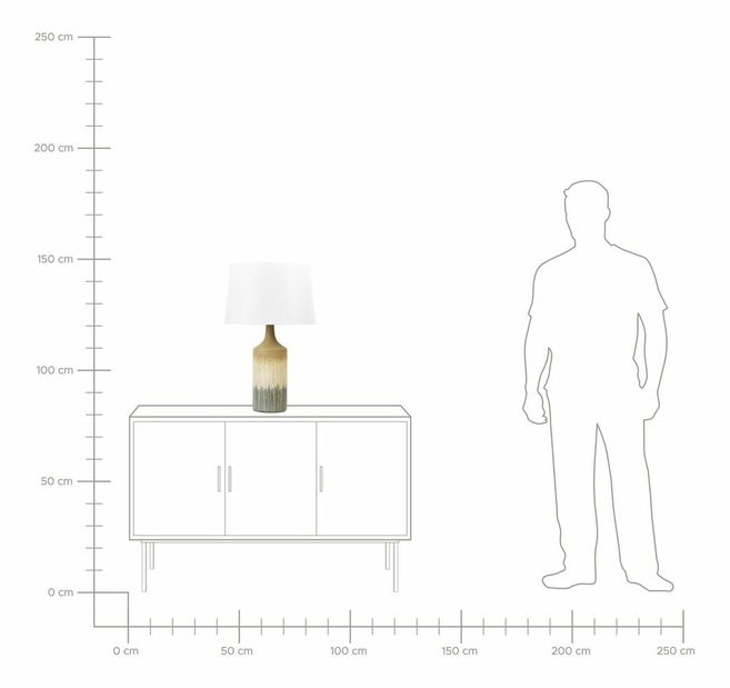 Stolná lampa Cassie (béžová)