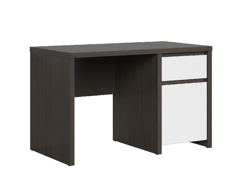 PC stolík BRW Kaspian BIU1D1S/120 (wenge + biela)
