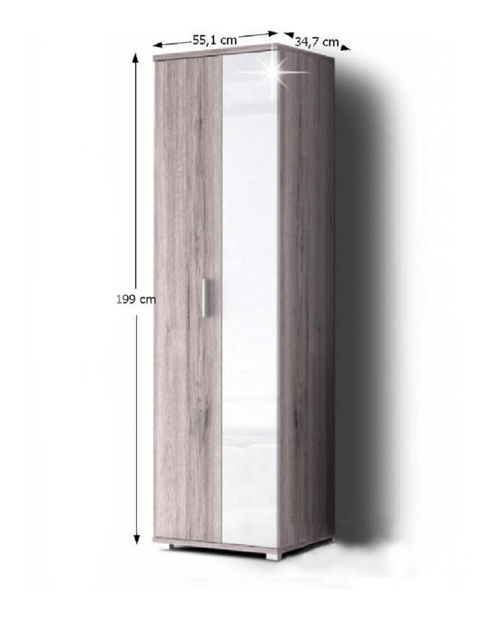 Šatníková skriňa Rosenea