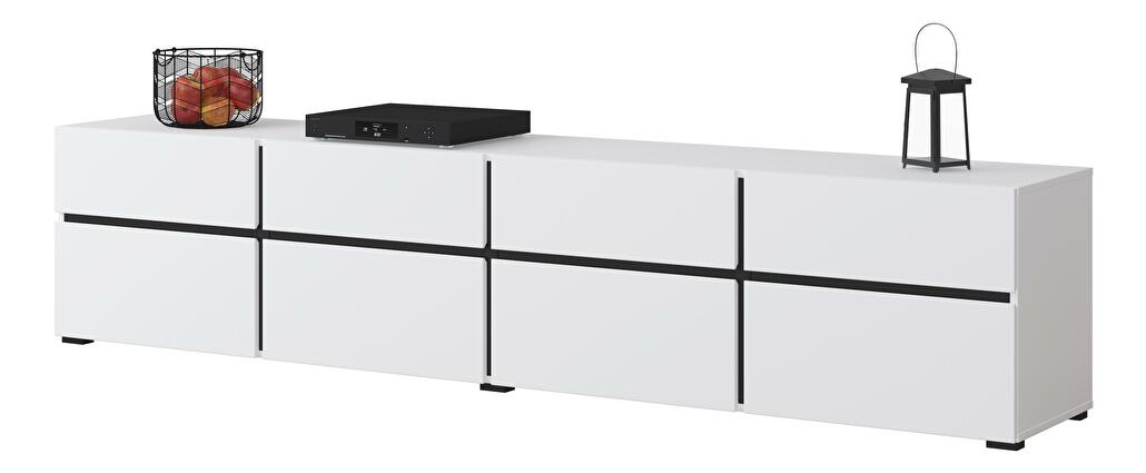 TV stolík/skrinka Crossroad W40 (čierna + biela)
