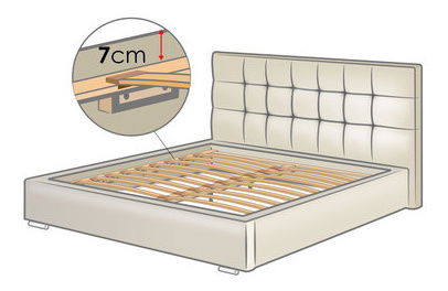 Bračni krevet 160cm Lanzadora (krem)
