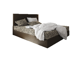 Manželská posteľ  Boxspring 140 cm Lilac Comfort (vzor + hnedá) (s matracom a úložným priestorom)