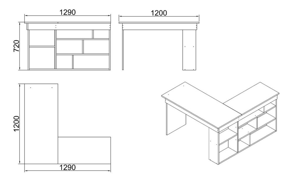 PC asztal Cete 2 (fehér)