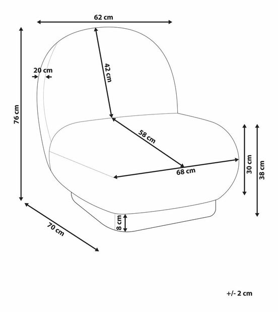 Kreslo Loveza (biela)