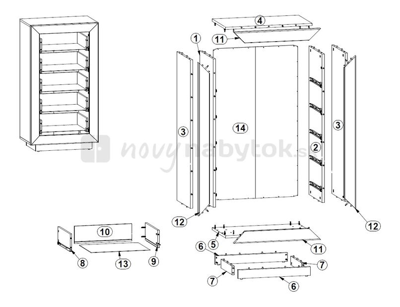 Komoda BRW LARGO PKOM5S/6