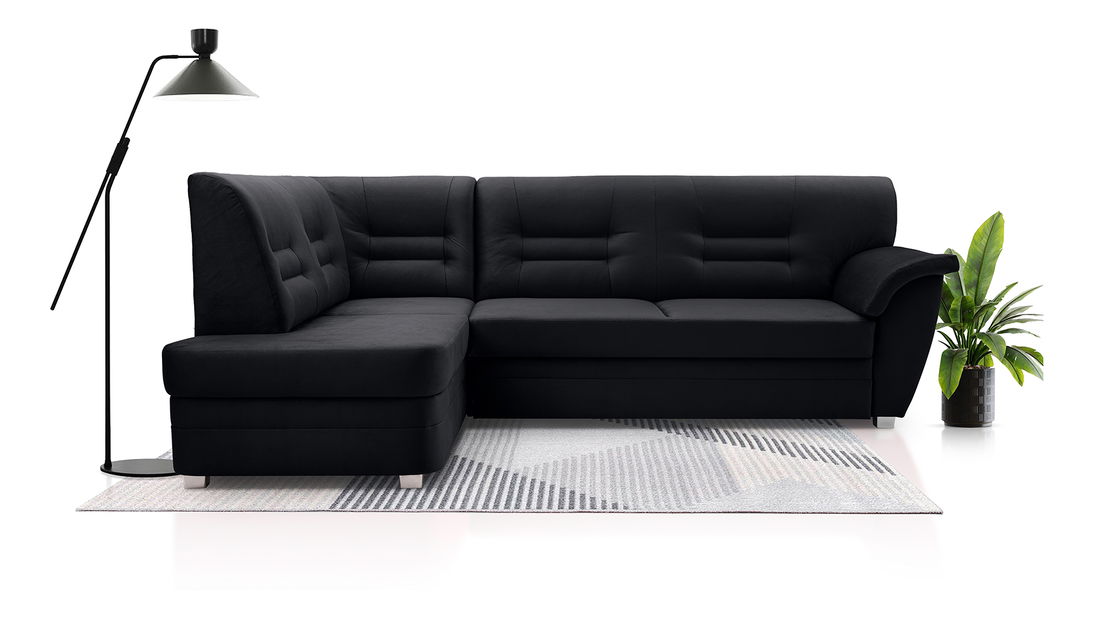 Sarokkanapé Janeen (fekete) (B)