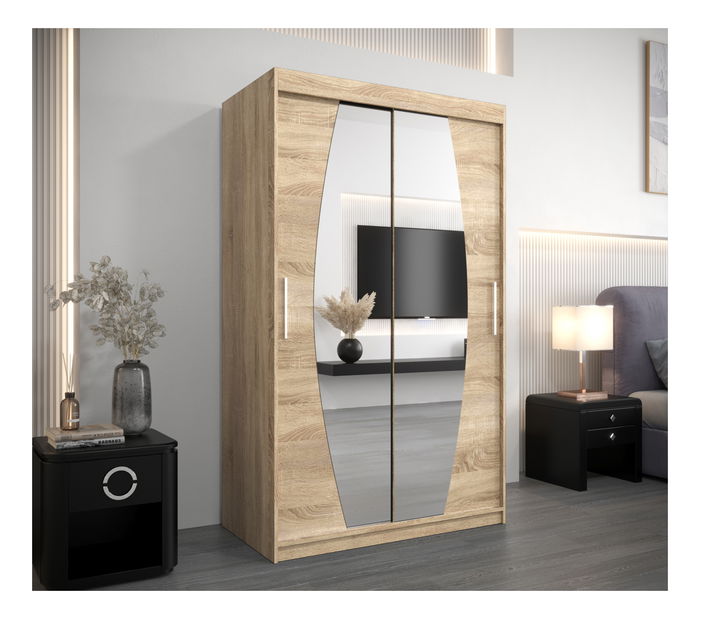 Dulap de haine 120 cm Eclipse (Stejar sonoma + Stejar sonoma)