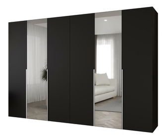 Dulap de haine 300 cm Alice 2 (Negru + Cașmir)