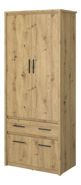 Ormar za garderobu Andra 4D1S/40 (hrast artisan)