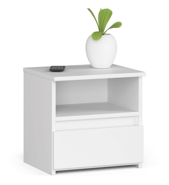 Nočný stolík Crispian (biela)