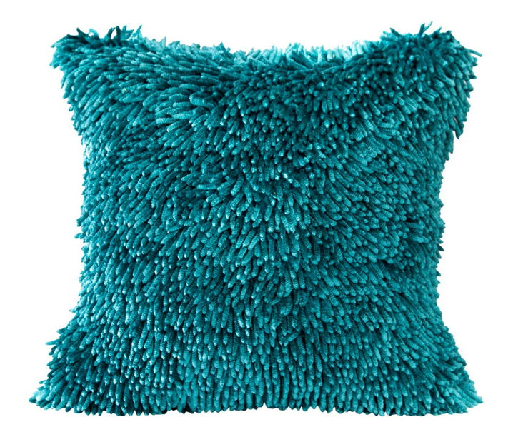 Ozdobný vankúš 50X50 cm Shaggy (tyrkysová) (1 ks)