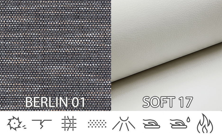 Rohová sedačka Primo (svetlosivá + biela) (P)