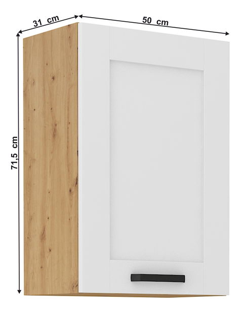 Dulap superior Lesana 2 (alb + stejar artisan) 50 G-72 1F 