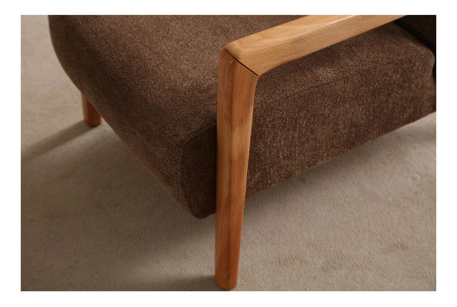 Fotel Lykeno (barna + dió)