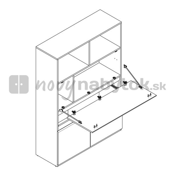 Komoda BRW Academica REG2D1K/100