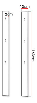 Set zidnih vješalica (2 kom.) Semplo SM 05 (siva) 