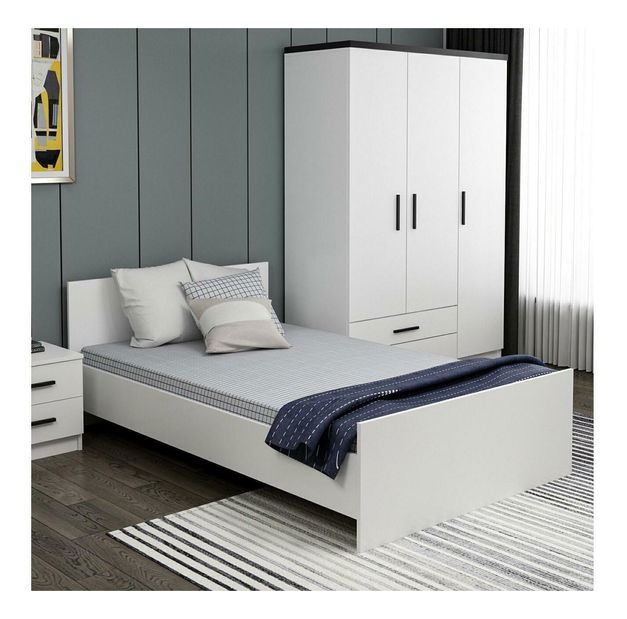 Pat de o persoană Kalima (alb)