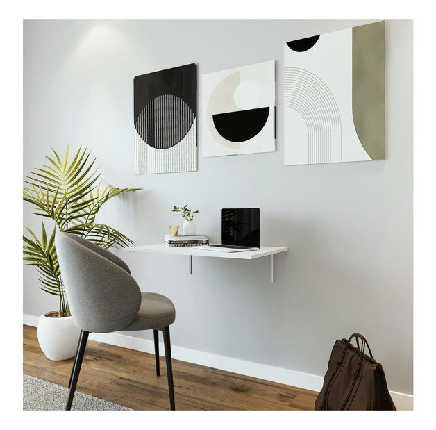 Závesný PC stolík Lukoko (biela) 