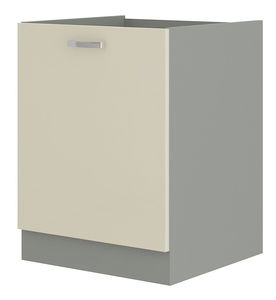Donji kuhinjski ormarić Kelyn 60 D 1F BB (krem sjaj + siva)