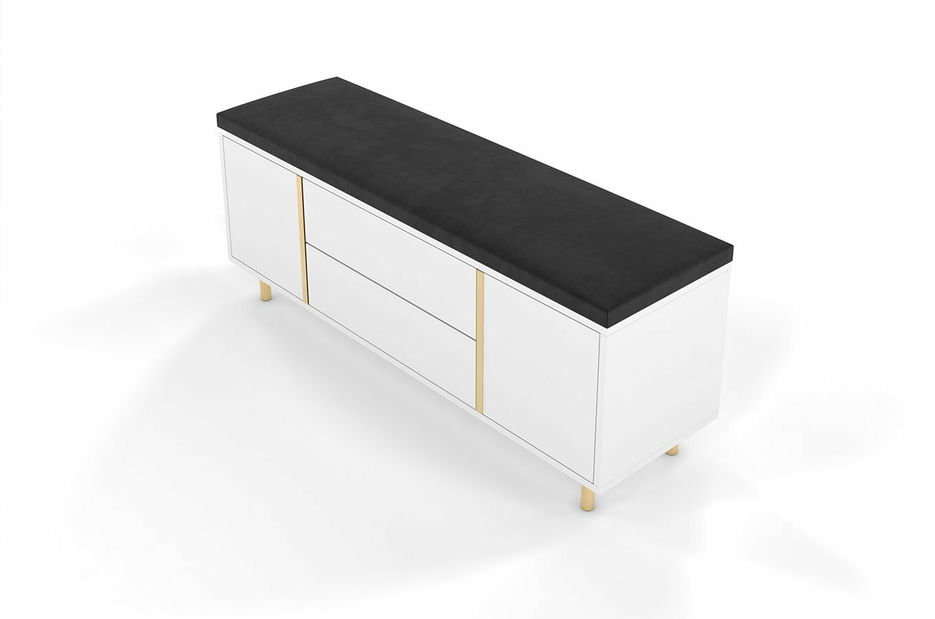 Botník/Skrinka na topánky Naturlig Carra (vysoký lesk biely) *bazár