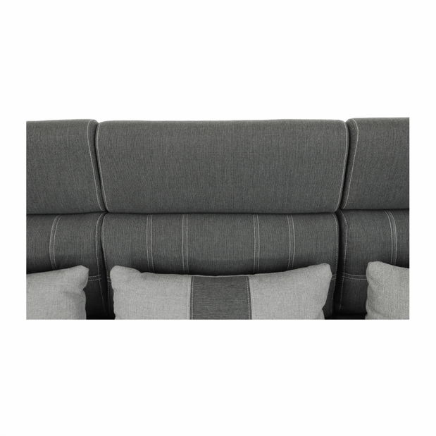 Rohová sedačka Charrel (tmavosivá + svetlosivá) (P)