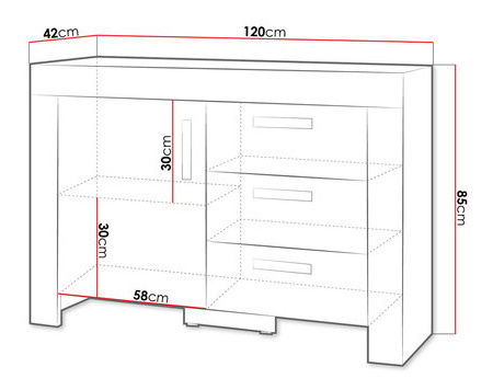 Komód Cassidy CR11 (sonoma tölgy)