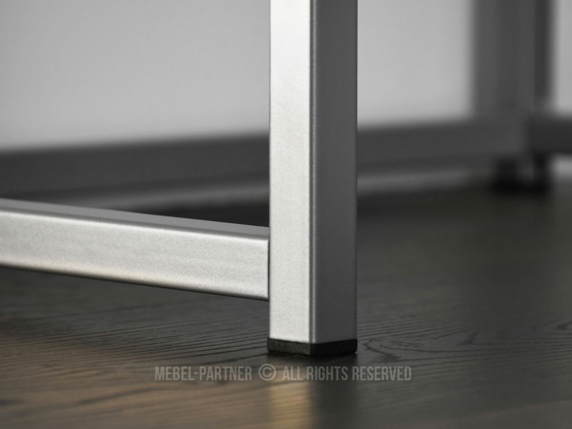 Măsuță consolă Norma S (lemn negru + crom mat)