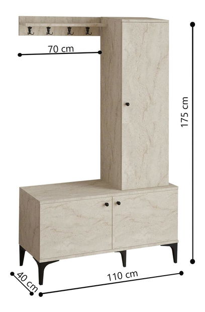 Mobilier hol Aliex 11 (travertin)