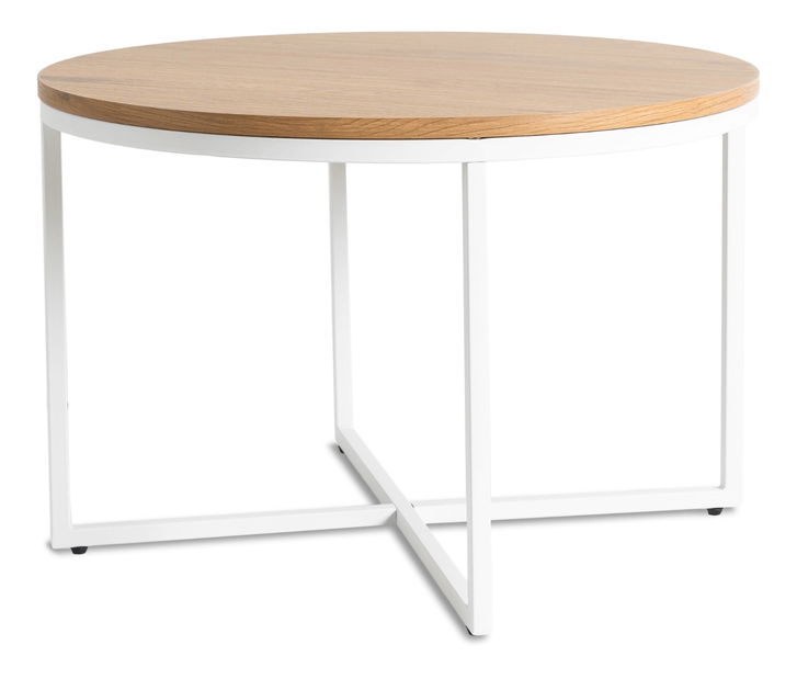 Konferenčný stolík Hubiera (dub zlatý + biela) 