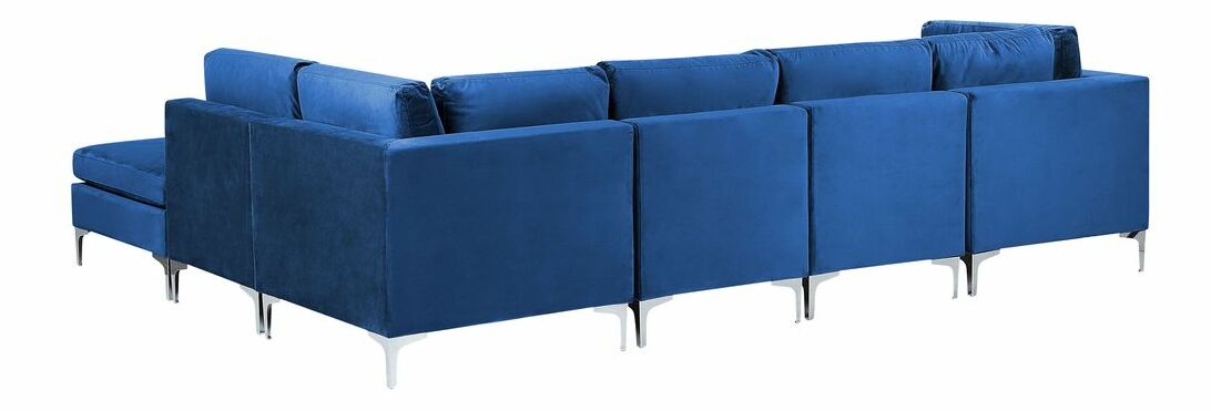 Sarokkanapé zsámollyal Eldridge (párizsi kék) (B)