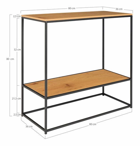 Konzolový stolík Vistalia 8 (prírodná)