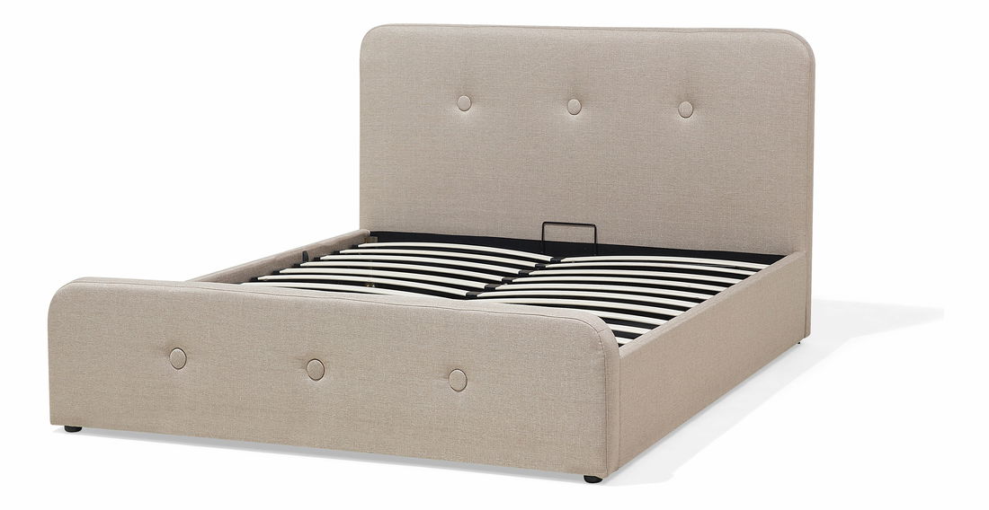 Manželská posteľ 140 cm ROME (s roštom a úl. priestorom) (béžová) *výpredaj
