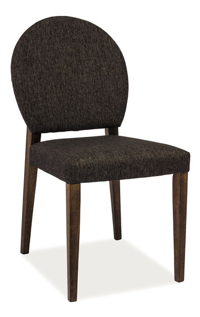 Jedálenská stolička Alumis (tmavý orech + tmavosivá)