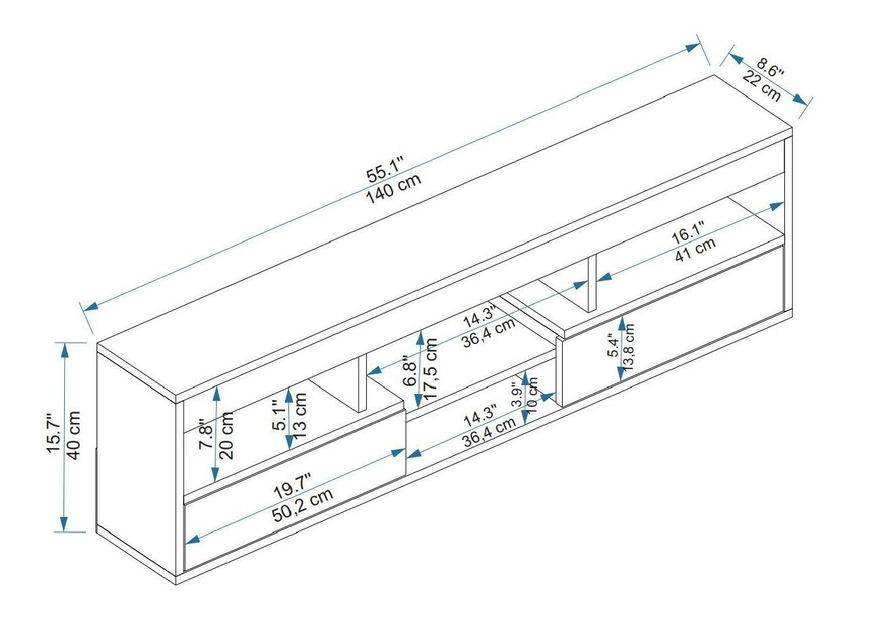 TV stolík/skrinka Lizin (antracit)