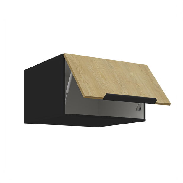 Gornji kuhinjski ormarić Carminia 60 NAGU-36 1F (hrast cremona + crna)