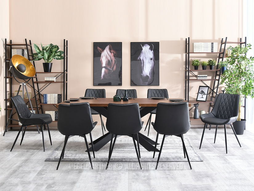 Scaun Aron (negru + auriu)