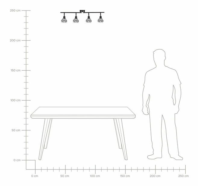 Corp iluminat de perete Erick (negru)