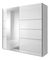 Ruhásszekrény Benson Típus 58 (fehér + fényes fehér + tükör)