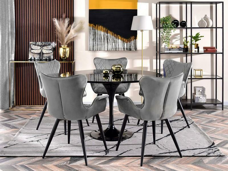 Stolička Kammel (sivá + čierna)